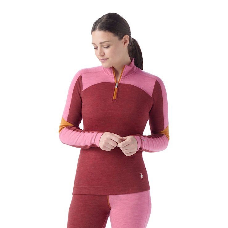 Boone Mountain Sports - W CLASSIC THERMAL MERINO BASE LAYER COLORBLOCK 1/4 ZIP